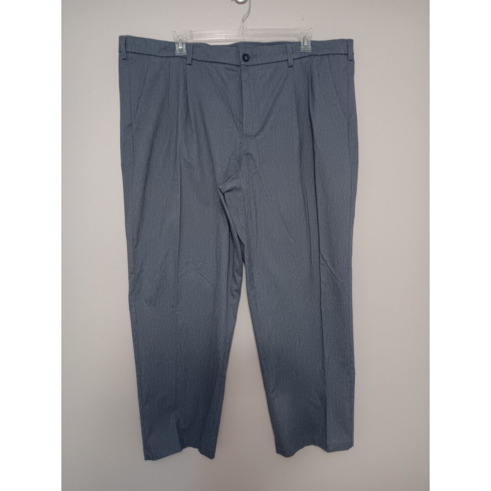 Croft & Barrow Easy Care Khaki Pants Size 48x30 GrayFlat Front Relaxed Fit
